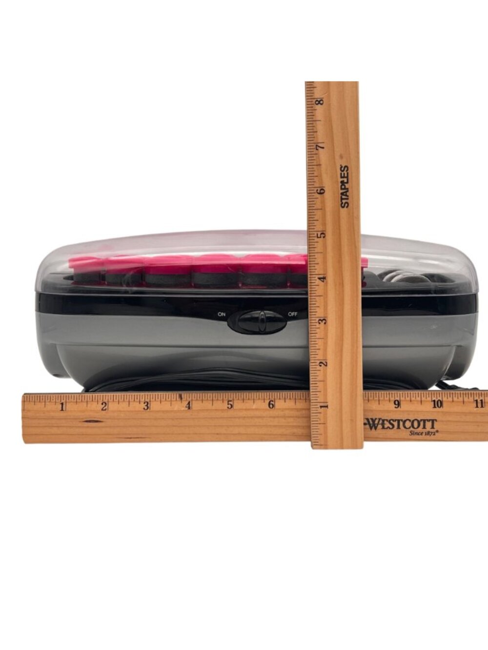 Conair Hairsetter Hot Rollers & 20 Pink Rollers & Clips Heated Case Gray Black - Picture 9 of 10